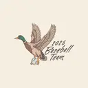 Baseball Team Flying Duck Illustration PR Hoodie