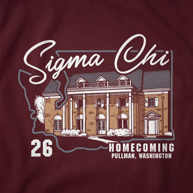 Sigma Chi House Illustration Homecoming Sweater