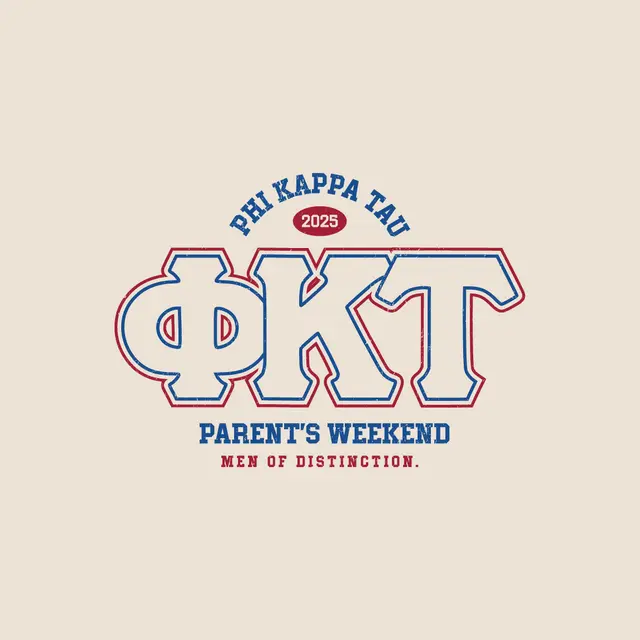 Phi Kappa Tau Bold Greek Letters Parent's Weekend Crewneck