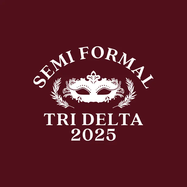 Delta Delta Delta Masquerade Mask Semi Formal Shirt