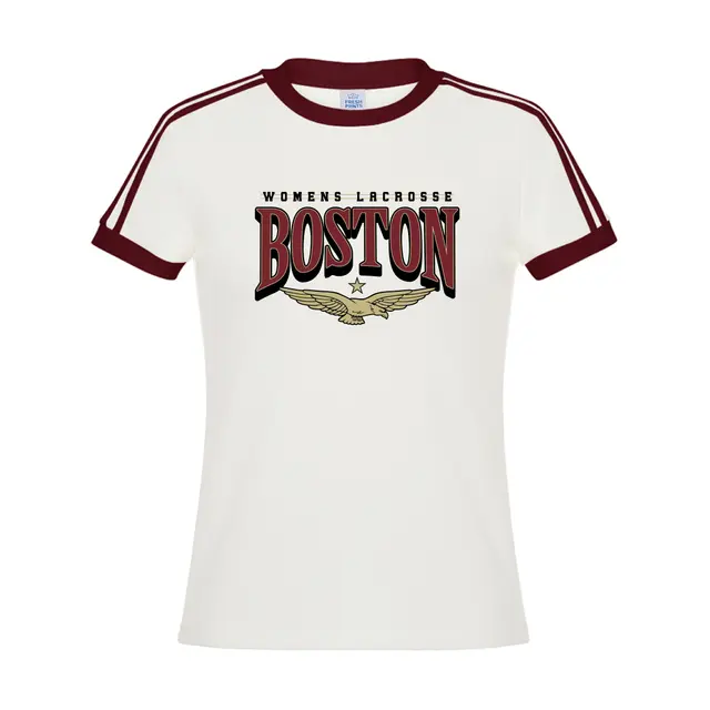 Womens Lacrosse Bold Lettering Vintage Eagle PR Shirt 2