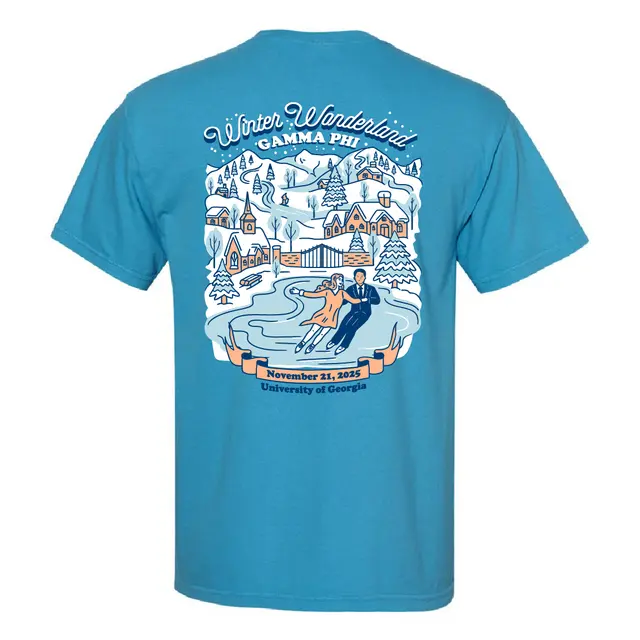Gamma Phi Beta Winter Wonderland Ice Skating Date Party Shirt 2