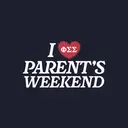 Phi Sigma Sigma Heart Text Parent's Weekend Shirt