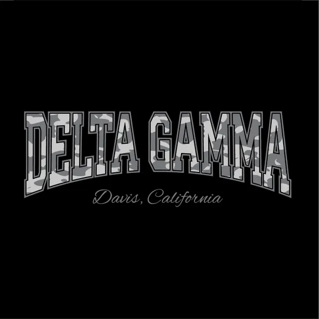 Delta Gamma Camo Block Letter PR Hoodie