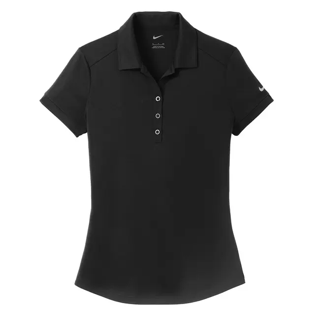Customizable Nike Ladies Dri-FIT Players Modern Fit Polo 811807 Black Front