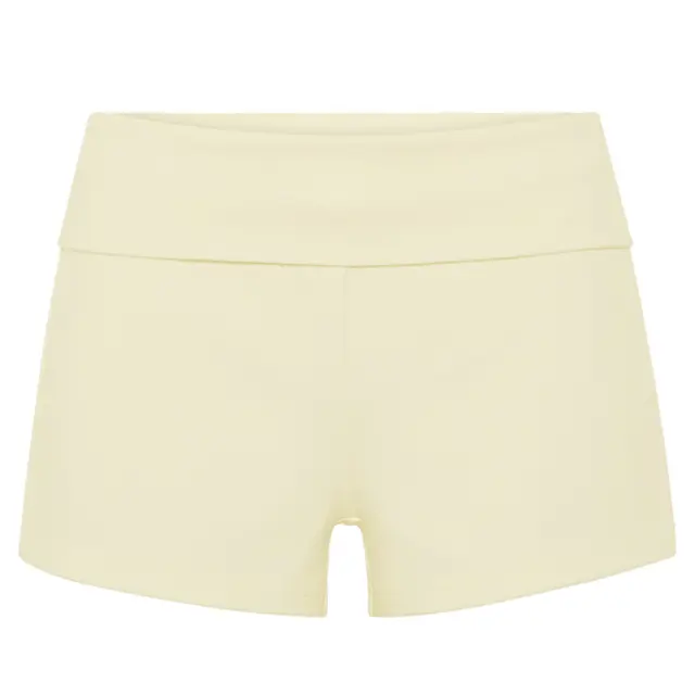 FP100 Lindsey Fold-over Lounge Shorts Cream Front