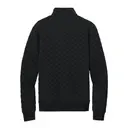 Diamond Quilt 1/4-Zip Deep Black Back