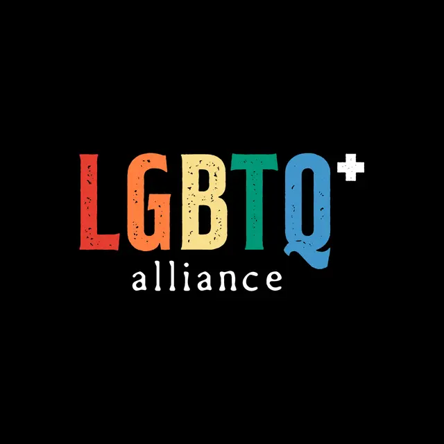 LGBTQ+ Alliance Bold Rainbow Text PR Crewneck