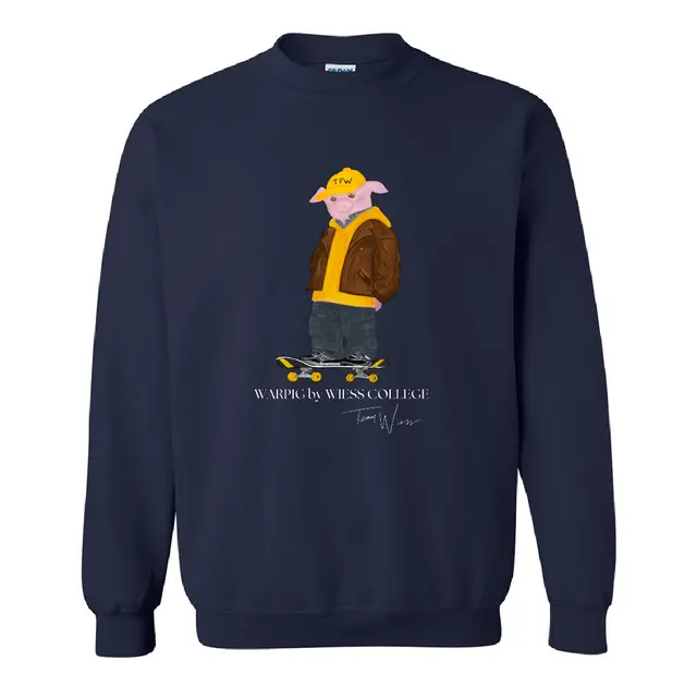 Wiess College Skateboarding Pig PR Crewneck 2