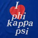 Phi Kappa Psi Minimalist Heart And Texts in White PR Hoodie