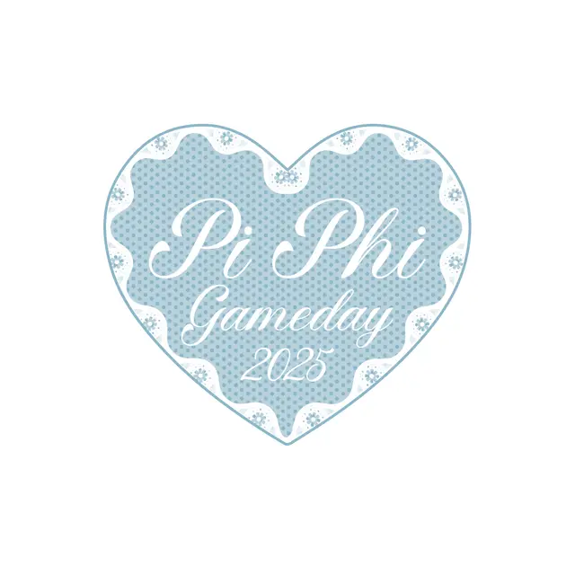 Pi Beta Phi Lace Heart with Script Text Game Day Shirt