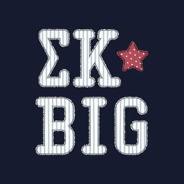 Sigma Kappa Striped Letters Big Little Reveal Shirt