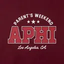 Alpha Phi Stacked Block Text Parent's Weekend Hoodie