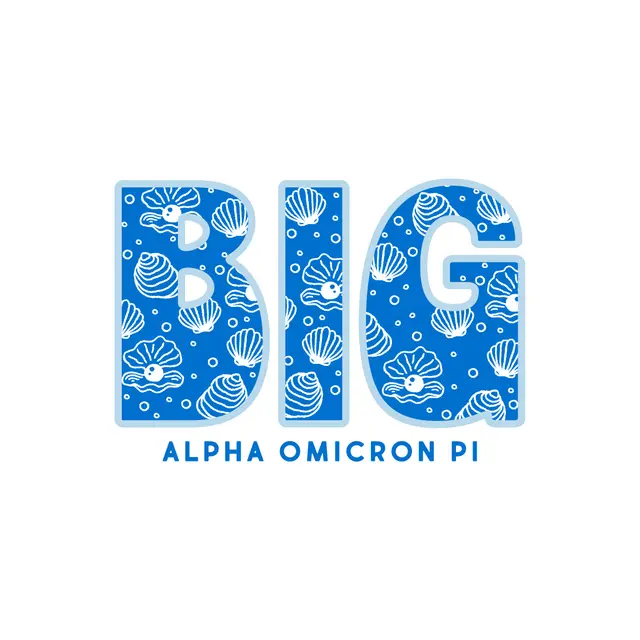 Alpha Omicron Pi Shell Pattern Big Little Reveal Shirt