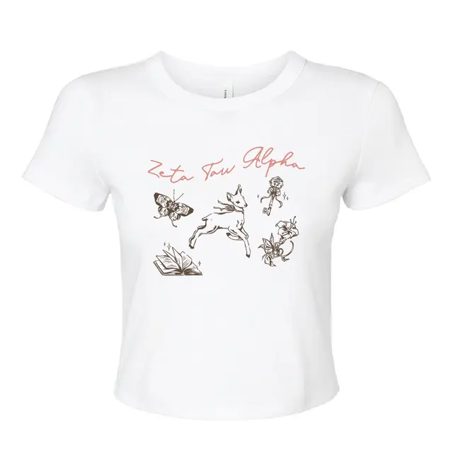 Zeta Tau Alpha Whimsical Deer Art PR Shirt 2