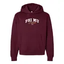 Phi Mu Arched Text and Script Formal Hoodie 2