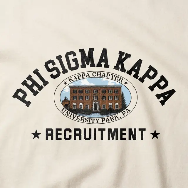 Phi Sigma Kappa House Illustration Rush Crewneck