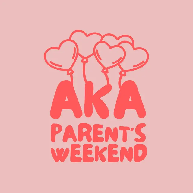 Alpha Kappa Alpha Heart Balloon Graphic Parent's Weekend Tank