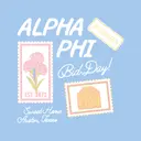 Alpha Phi Floral Illustration Bid Day Tank