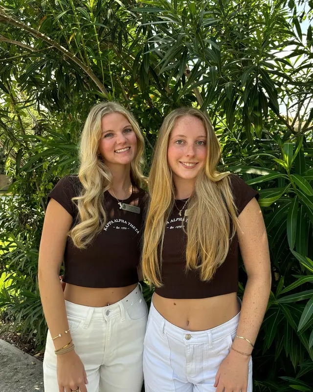 Kappa Alpha Theta Recruitment at University Of Central Florida wearing custom Shirts