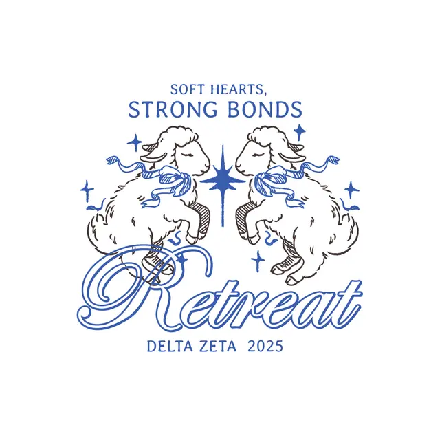 Delta Zeta Playful Lambs and Starry Retreat Shirt