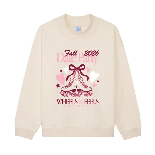 Theta Phi Alpha Roller Skates Date Party Sweater 2