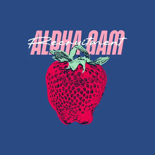 Alpha Gamma Delta Strawberry Graphic Recruitment Tank