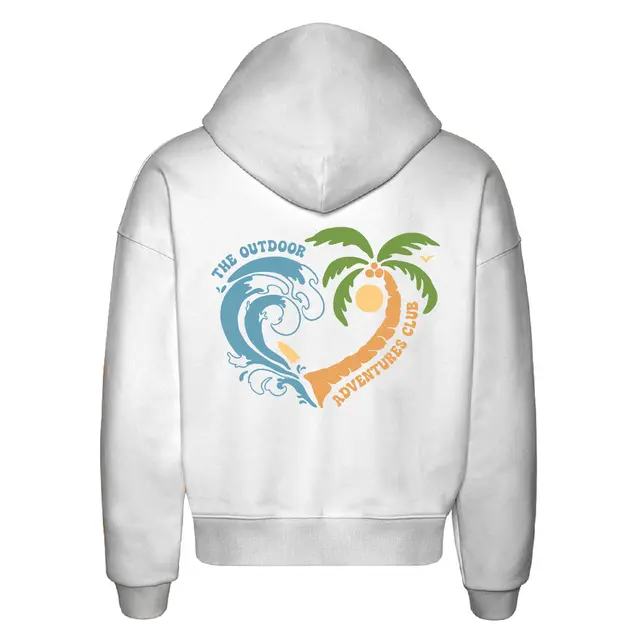 Outdoor Adventures Club Wave and Palm Tree PR Hoodie 2