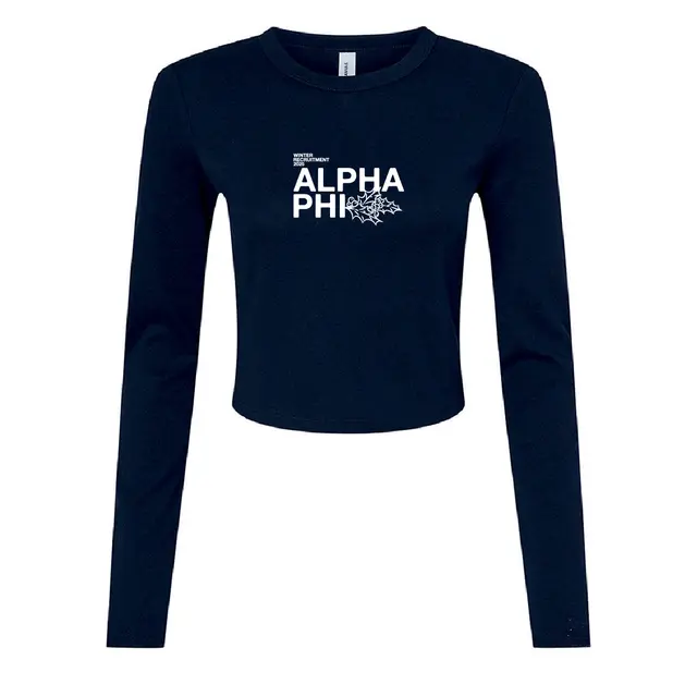 Alpha Phi Bold Texts Holly Winter Recruitment Shirt 2