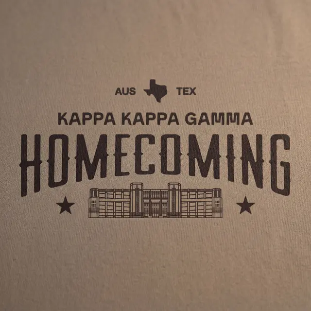 Kappa Kappa Gamma Block Lettering Homecoming Shirt