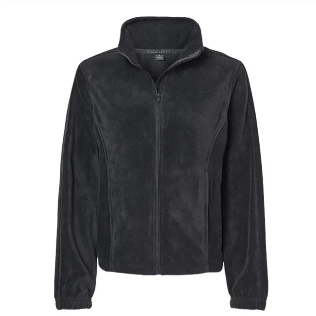 Burnside Women's Polar Fleece Full-Zip Jacket bs5062 Black Front