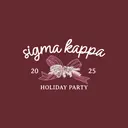 Sigma Kappa Script and Pine Holiday Party Hoodie