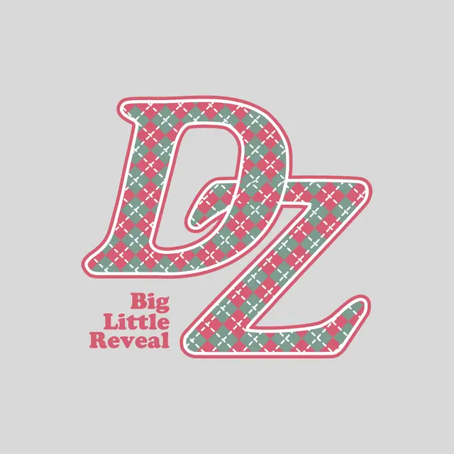 Delta Zeta Plaid Text Big Little Reveal Shirt