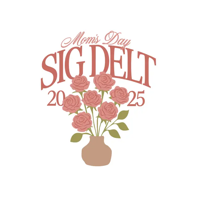 Sigma Delta Tau Rose Bouquet Text Mom's Day Sweater