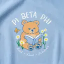 Pi Beta Phi Bear Reading Floral Philanthropy Sweater