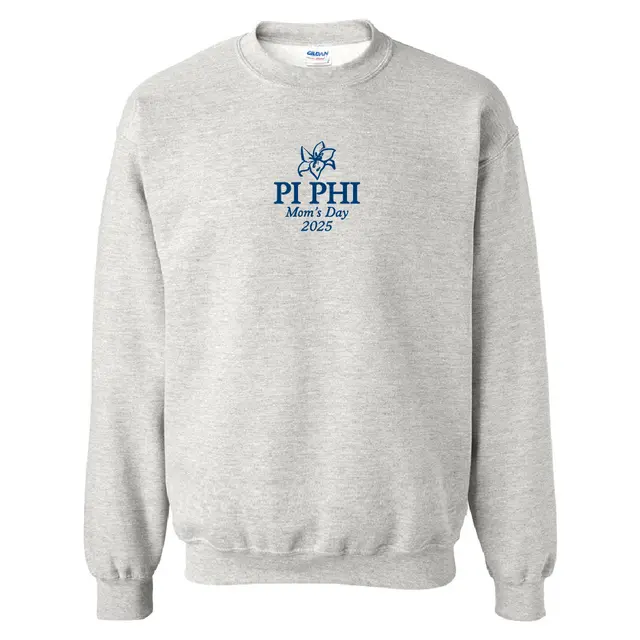 Pi Beta Phi Bold Blue Lily Mom's Day Crewneck 2