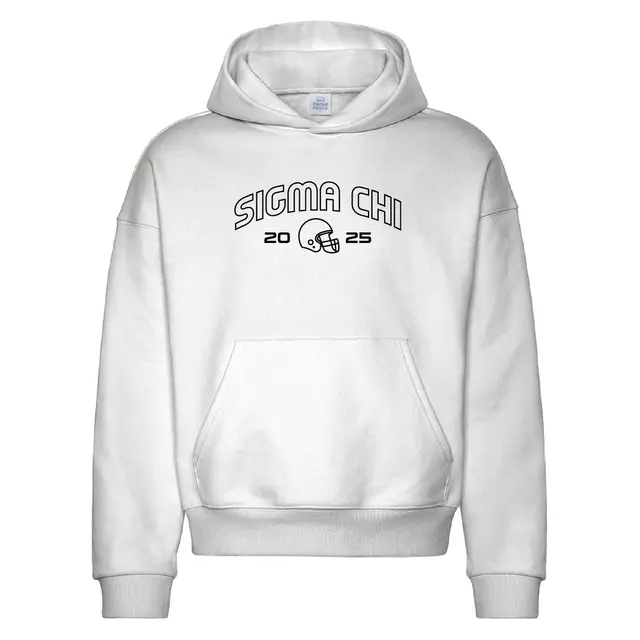 Sigma Chi Helmet Graphic Game Day Hoodie 2