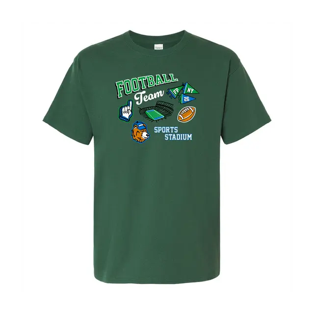 Football Team Illustrated Stadium Graphics PR Shirt 2