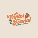 Alpha Omicron Pi Pinecone Script Winter Formal Crewneck