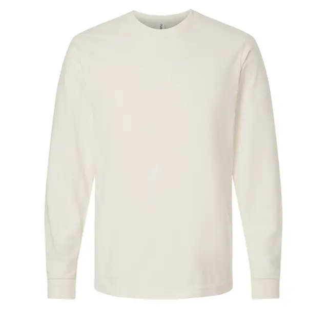 Tultex Unisex Fine Jersey Long Sleeve T-Shirt Natural Front