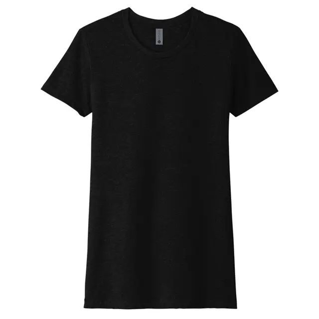 Customizable Next Level Apparel Ladies' Cvc T-Shirt 6610 Black Front