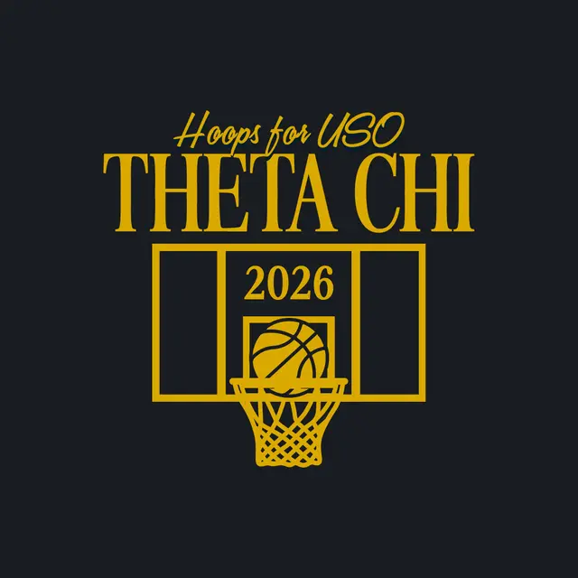 Theta Chi Gold Basketball Hoop Graphic Philanthropy Shirt