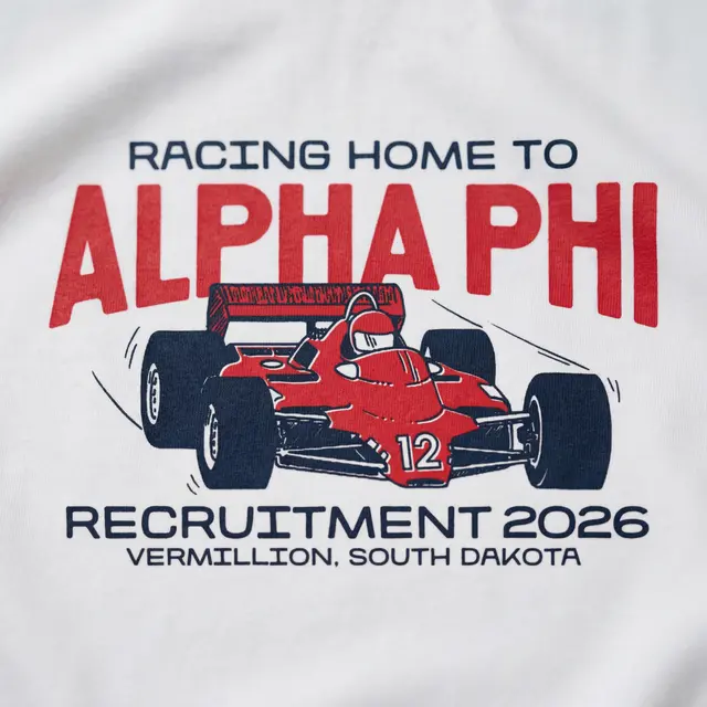 Alpha Phi Racing Car Rush Shirt