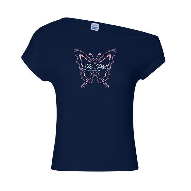Pi Beta Phi Butterfly Outline Big Little Reveal Shirt 2