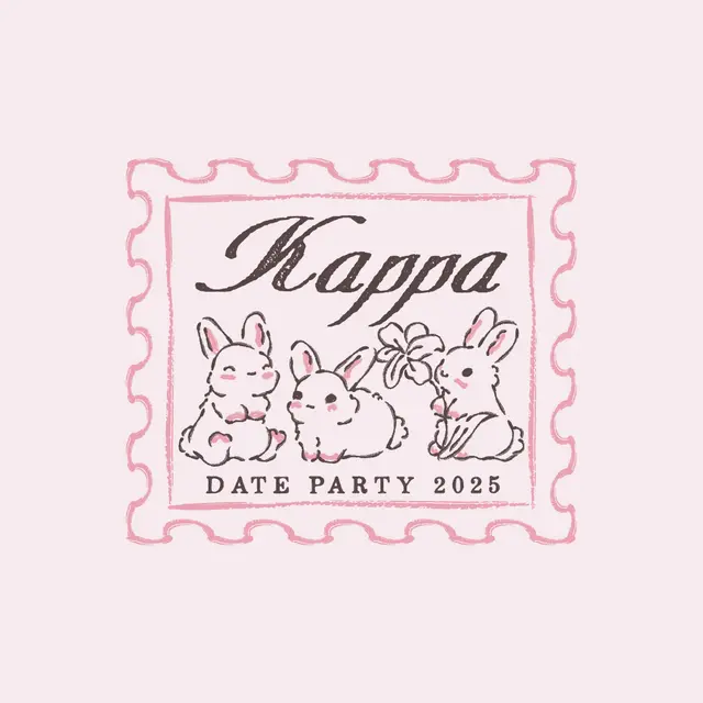 Kappa Kappa Gamma Cute Bunny Illustration Date Party Tank