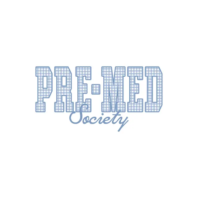 Pre-Med Society Gingham Block Text PR Hoodie