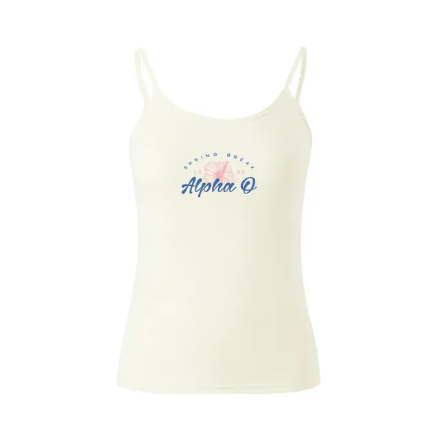 Alpha Omicron Pi Floral Illustration Spring Break Tank 2