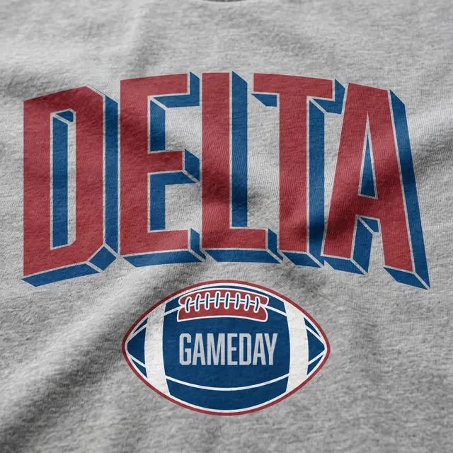 Delta Delta Delta Bold Block Lettering Game Day Hoodie