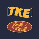 Tau Kappa Epsilon Bold Text and Oval Date Party Sweater
