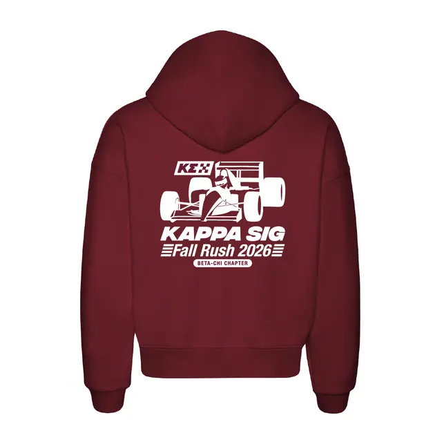 Kappa Sigma Racing Car Illustration Rush Hoodie 2